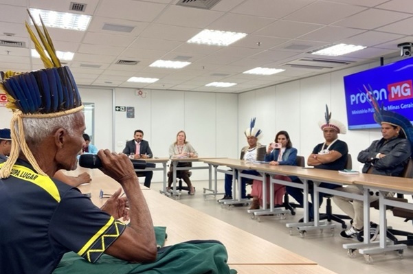 Reunião com lideranças indígenas na sede do Procon-MPMG, em Belo Horizonte/MG- 2025