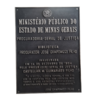 Placa Biblioteca Procurador José Campomizzi Filho