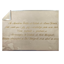 Placa em homenagem ao Ministério Público de Minas Gerais – Câmara Municipal de Belo Horizonte
