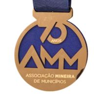 Medalha comemorativa 70 anos da Associação Mineira de Municípios