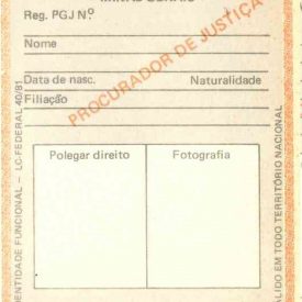 Cédula Procurador de Justiça
