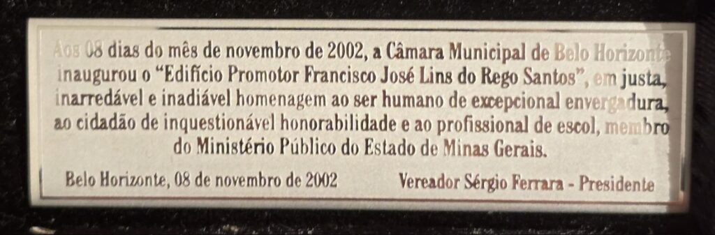 Placa Câmara Francisco.