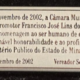 Placa Câmara Francisco.