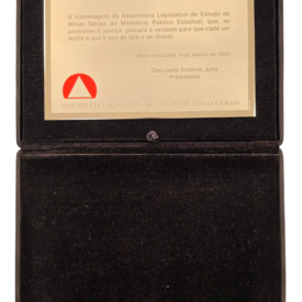 Placa em homenagem ao Ministério Público de Minas Gerais – Assembleia Legislativa do Estado de Minas Gerais