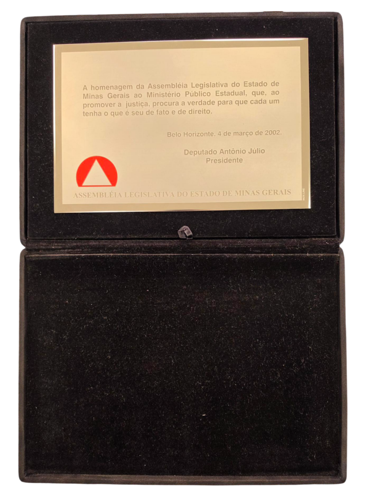 Placa em homenagem ao Ministério Público de Minas Gerais – Assembleia Legislativa do Estado de Minas Gerais