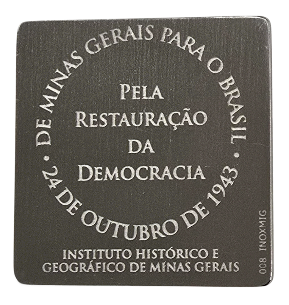 Medalha 70 anos Manifesto Mineiros - Reverso