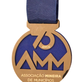 Medalha comemorativa 70 anos da Associação Mineira de Municípios